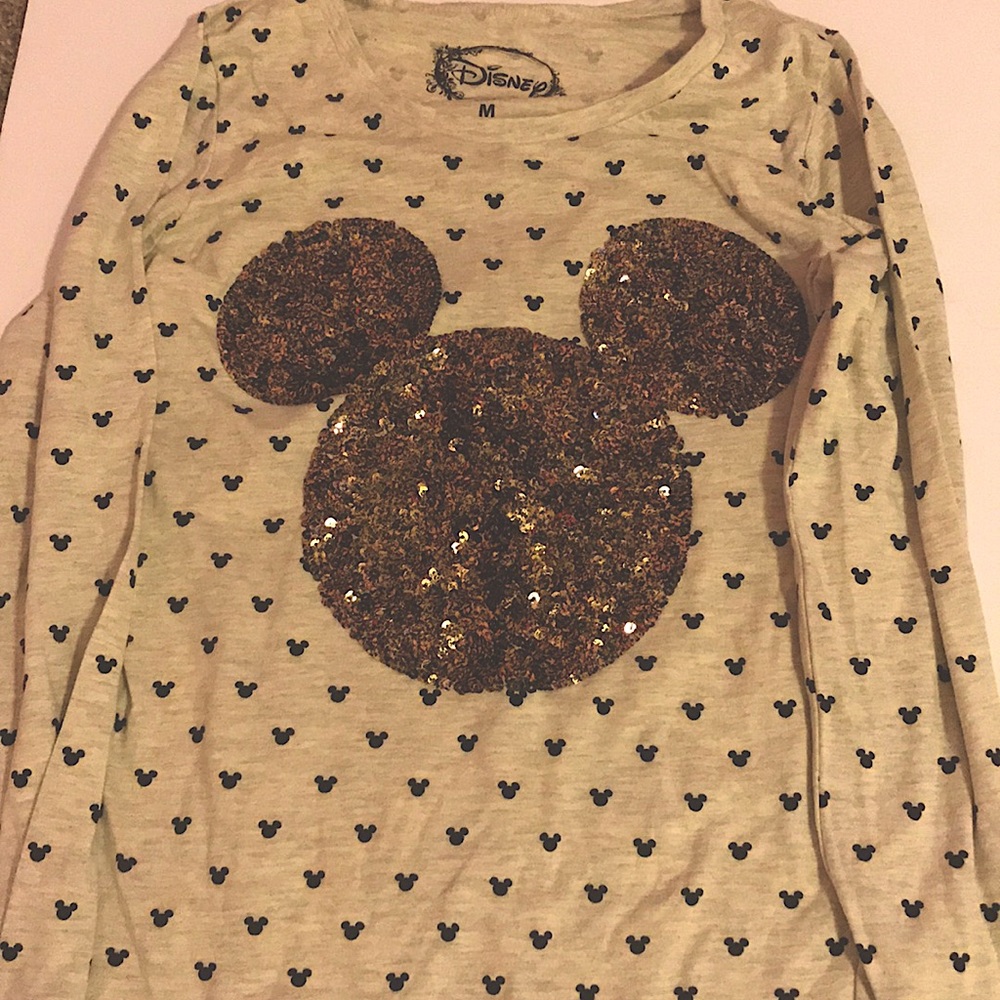 Glittery Long Sleeve Disney Shirt